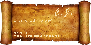 Czank József névjegykártya